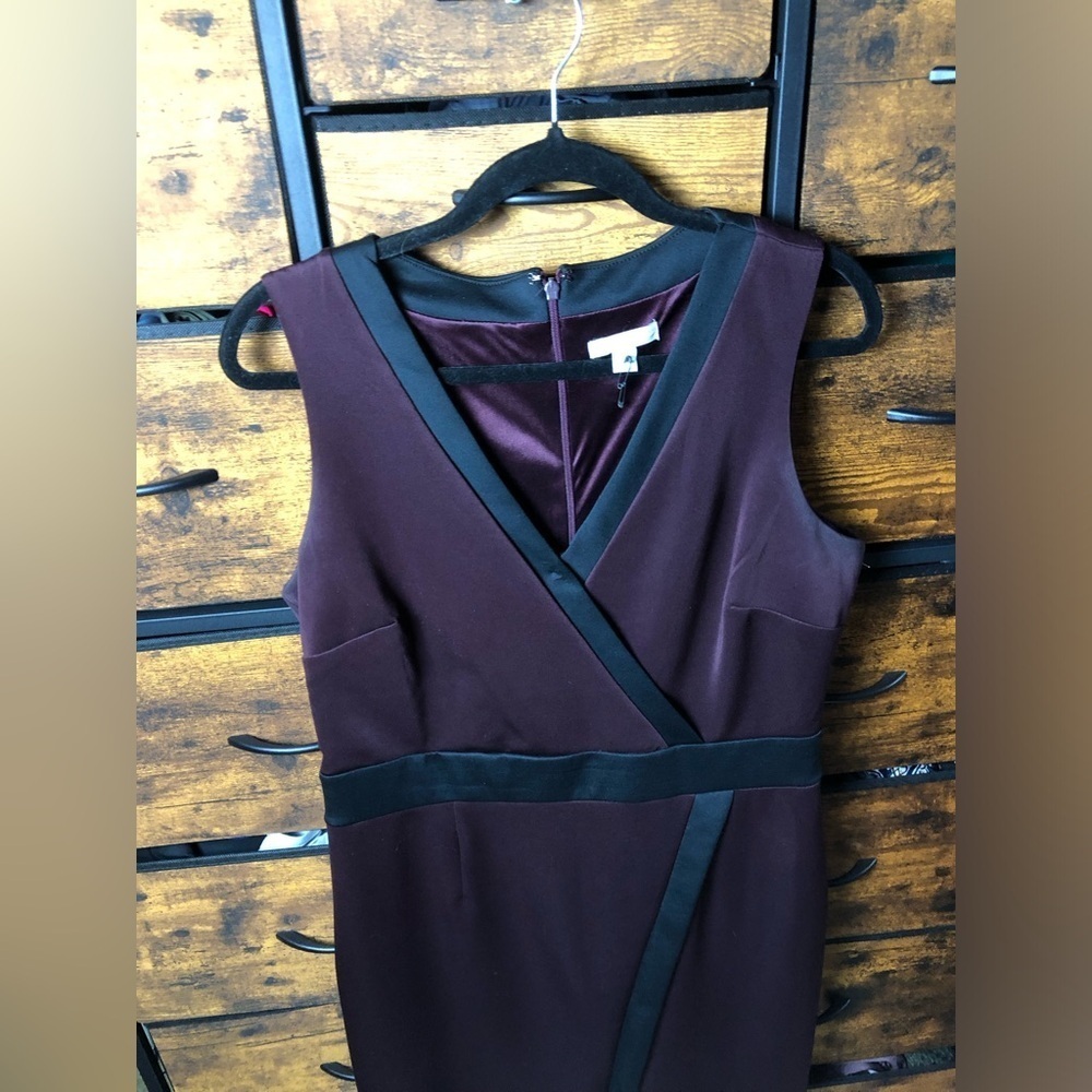 New York & Company Plum and Black Midi Dress - Picture 11 of 16